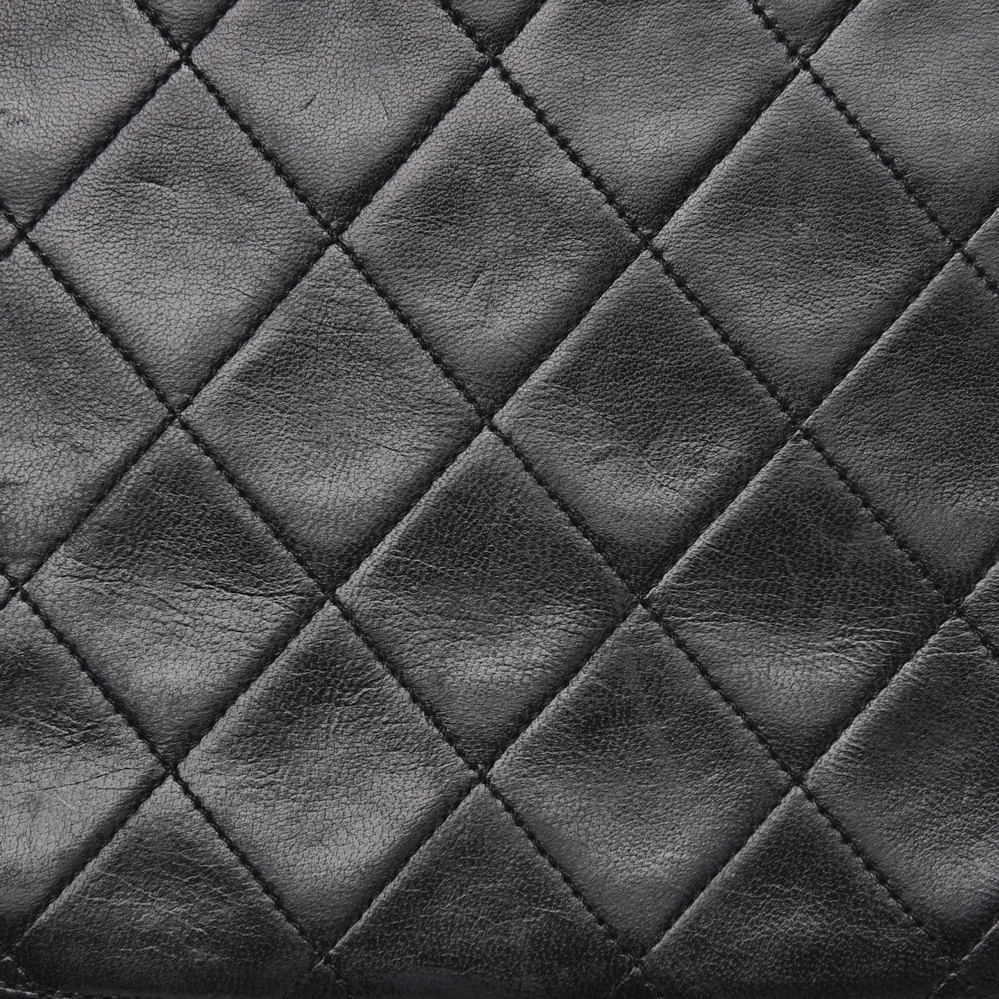 Lambskin Quilted XL Jumbo Single Flap Black