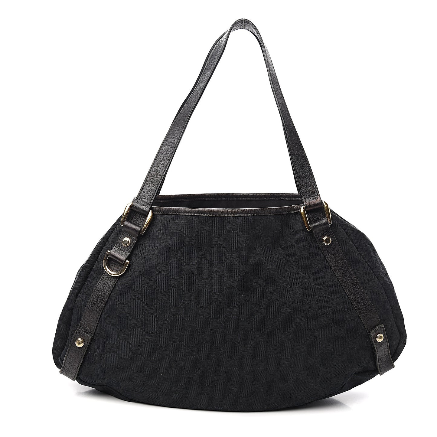 Monogram Medium Abbey Shoulder Bag Black