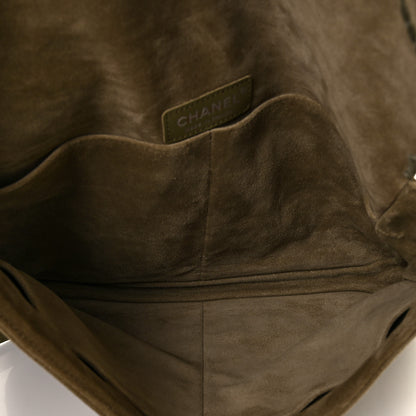 Chanel Suede Embroidered Flap Khaki 4 of 8
