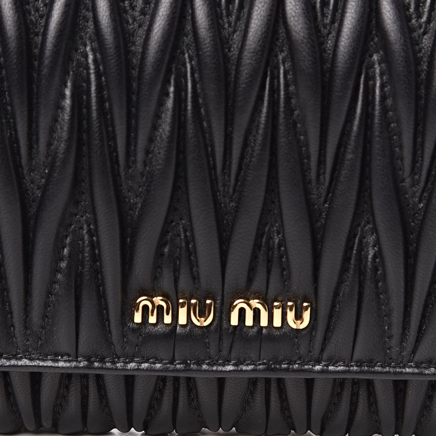 Nappa Matelasse Wallet On Chain Black