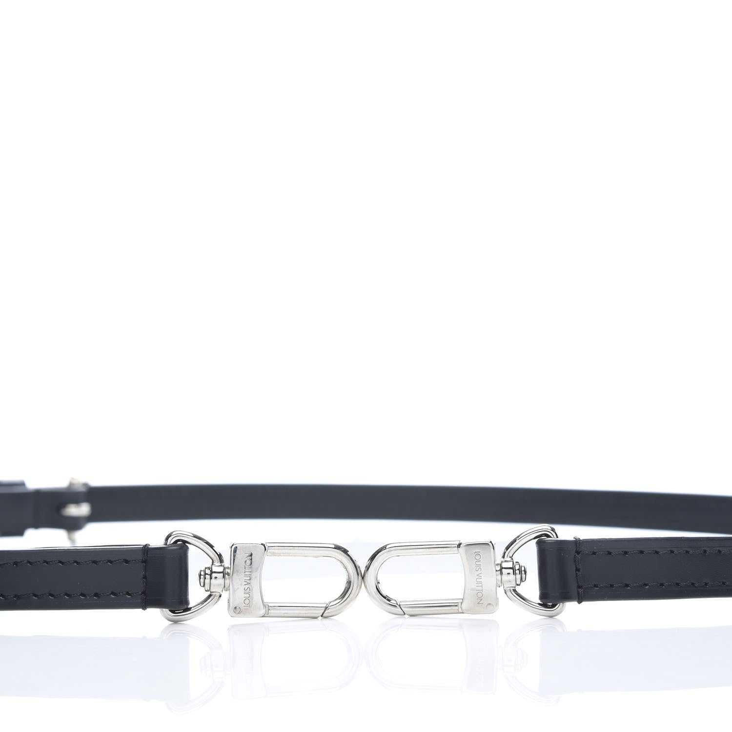 Louis Vuitton Calfskin 16mm Adjustable Shoulder Strap Black 3 of 4