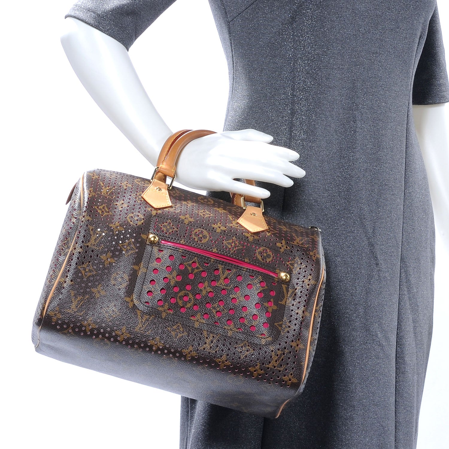 Louis Vuitton Monogram Perforated Speedy 30 Fuchsia 2 of 7