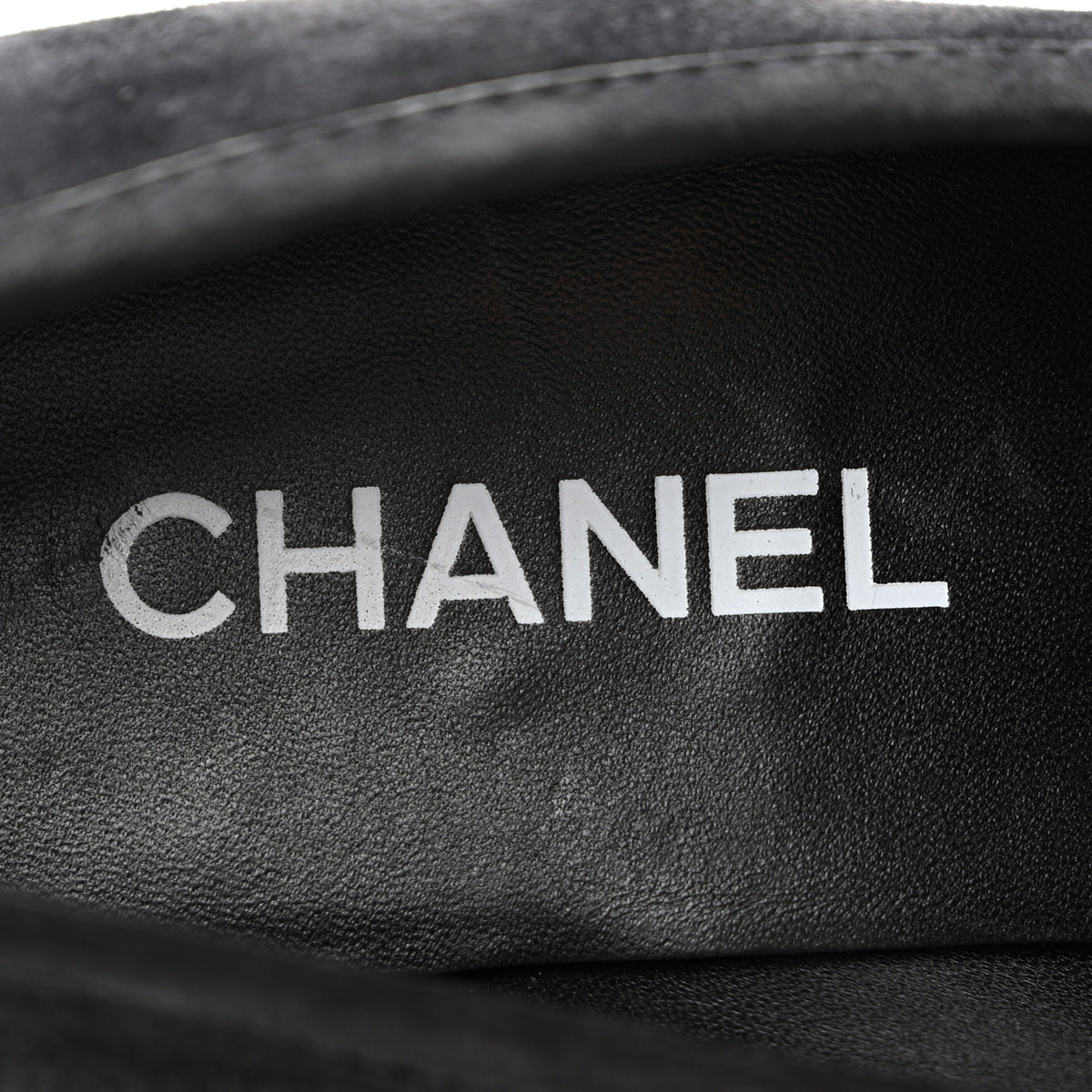 Chanel Suede Kidskin CC Platform Loafers 40 Black 7 of 10
