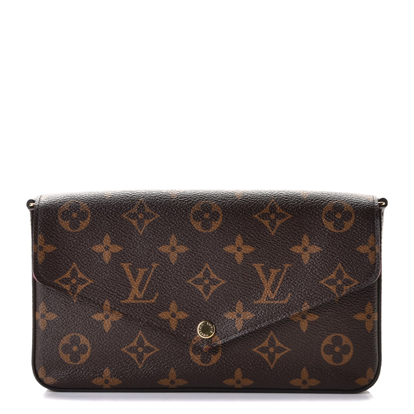Monogram Pochette Felicie Chain Wallet Fuchsia