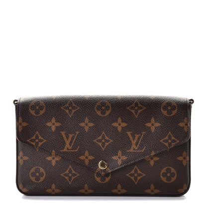 Louis Vuitton Monogram Pochette Felicie Chain Wallet Fuchsia 1 of 6