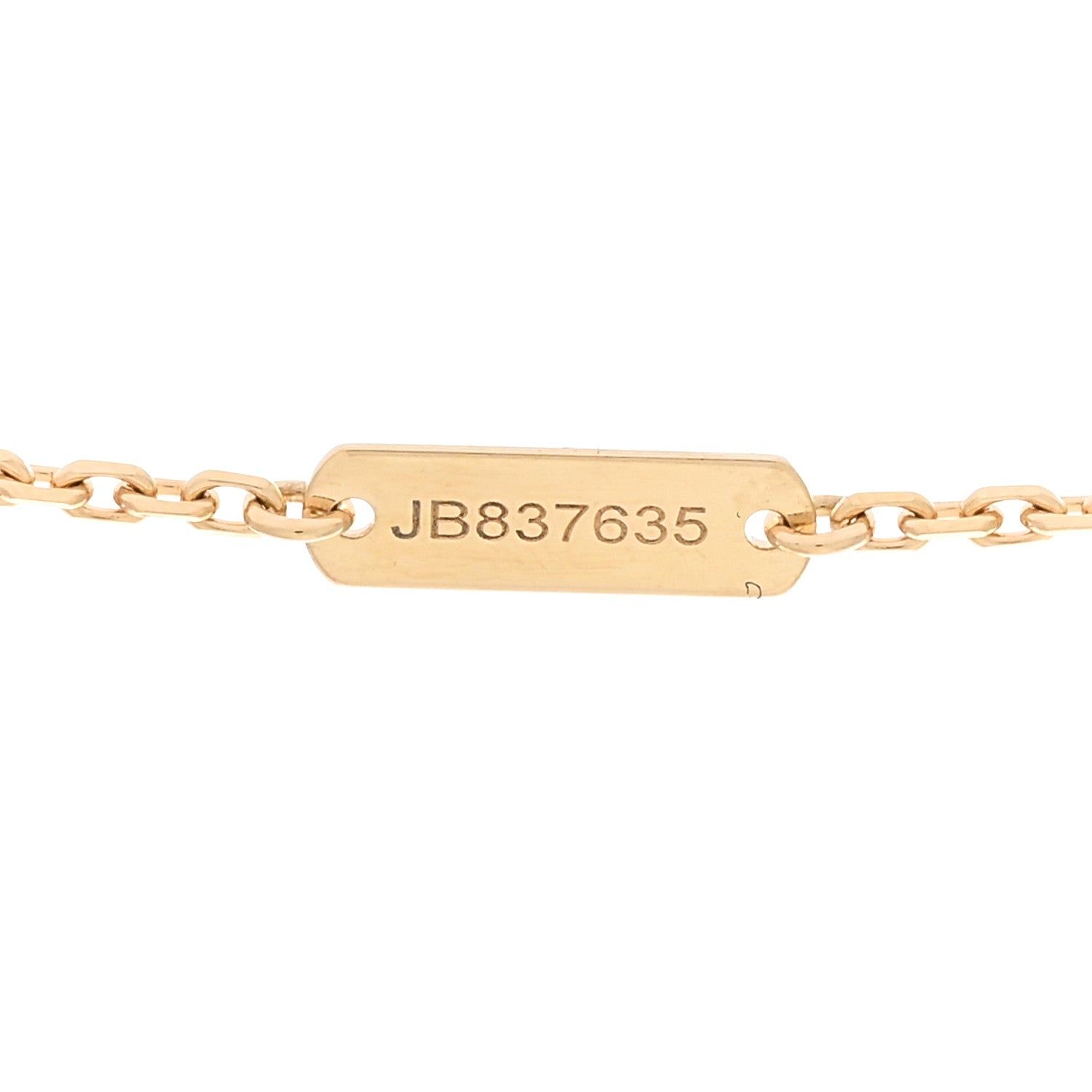 Van Cleef & Arpels 18K Yellow Gold Mother of Pearl Vintage Alhambra Pendant Necklace 4 of 5