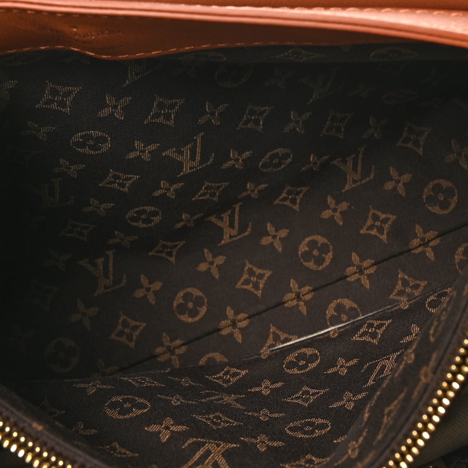 Louis Vuitton Smooth Calfskin Soft Dauphine MM Cognac 5 of 9