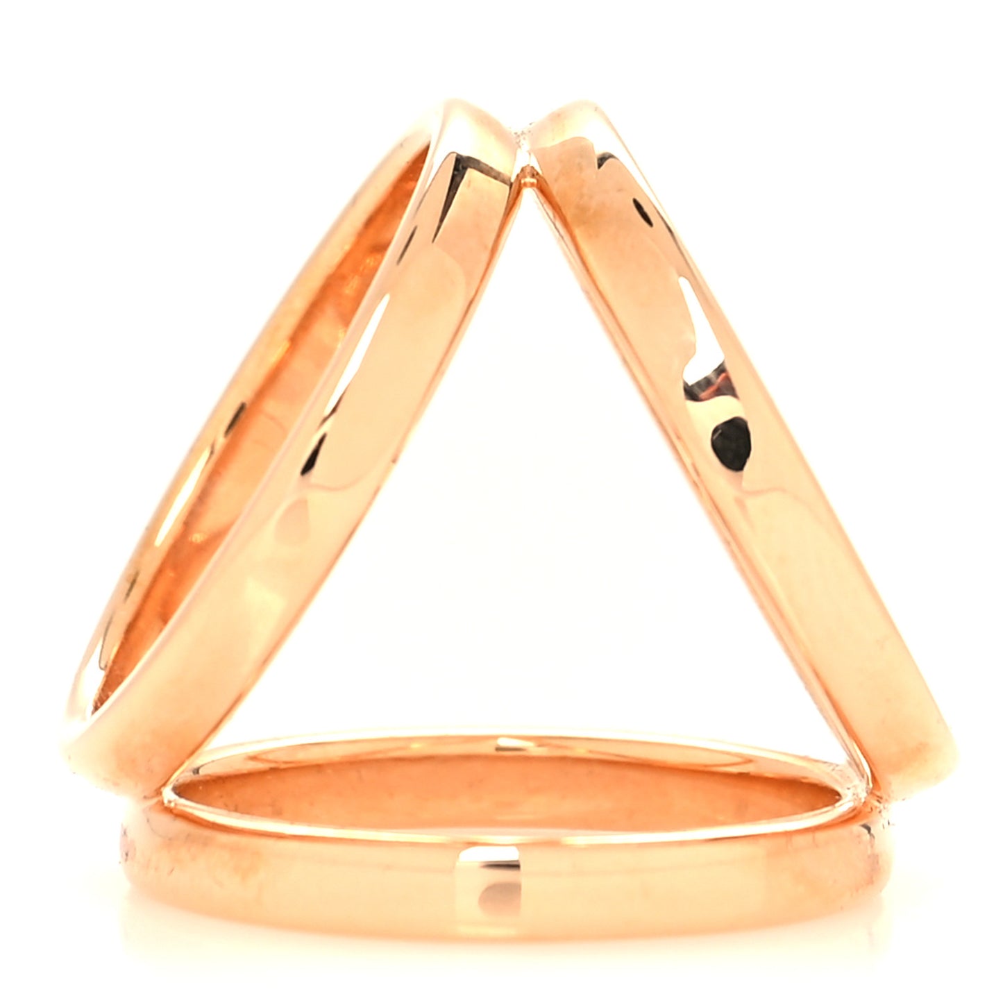 Permabrass Rose Gold Plated Trio Scarf Ring