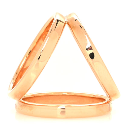 Hermes Permabrass Rose Gold Plated Trio Scarf Ring 1 of 4