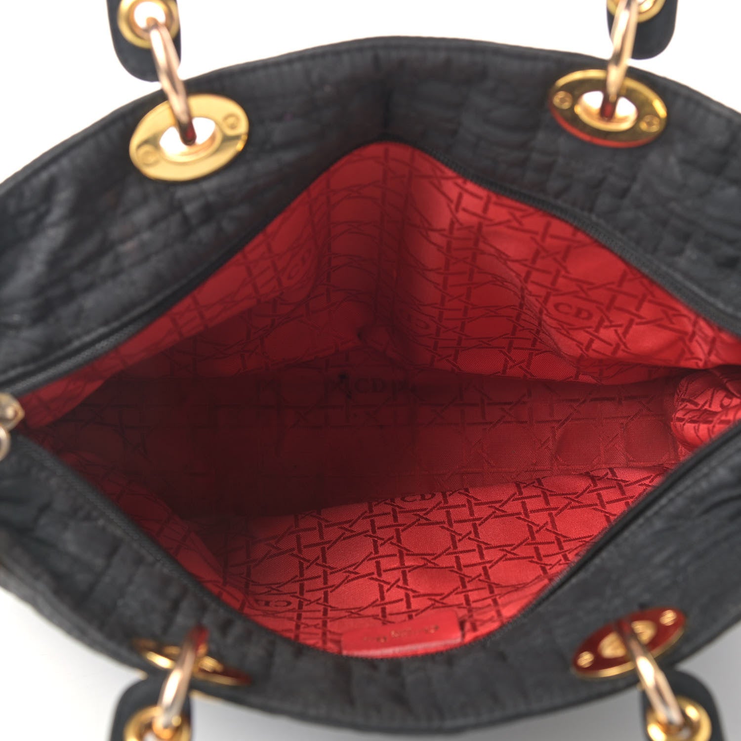 Christian Dior Nylon Cannage Large Lady Dior Black 5 of 15