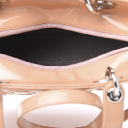 Christian Dior Patent Cannage Medium Lady Dior Beige 5 of 11