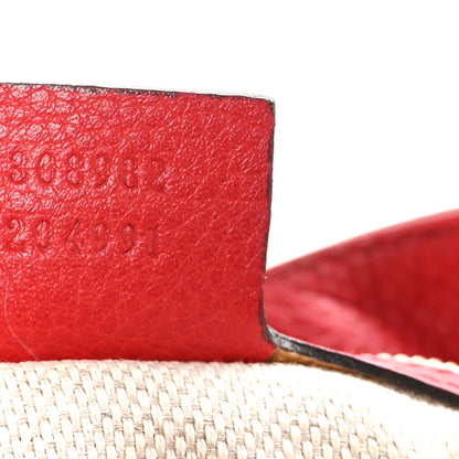 Gucci Pebbled Calfskin Medium Soho Chain Shoulder Bag Tabasco Red 7 of 13
