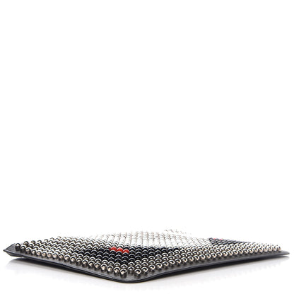 Fendi Vitello Elite Monster Eyes Studded Pouch Black 4 of 7