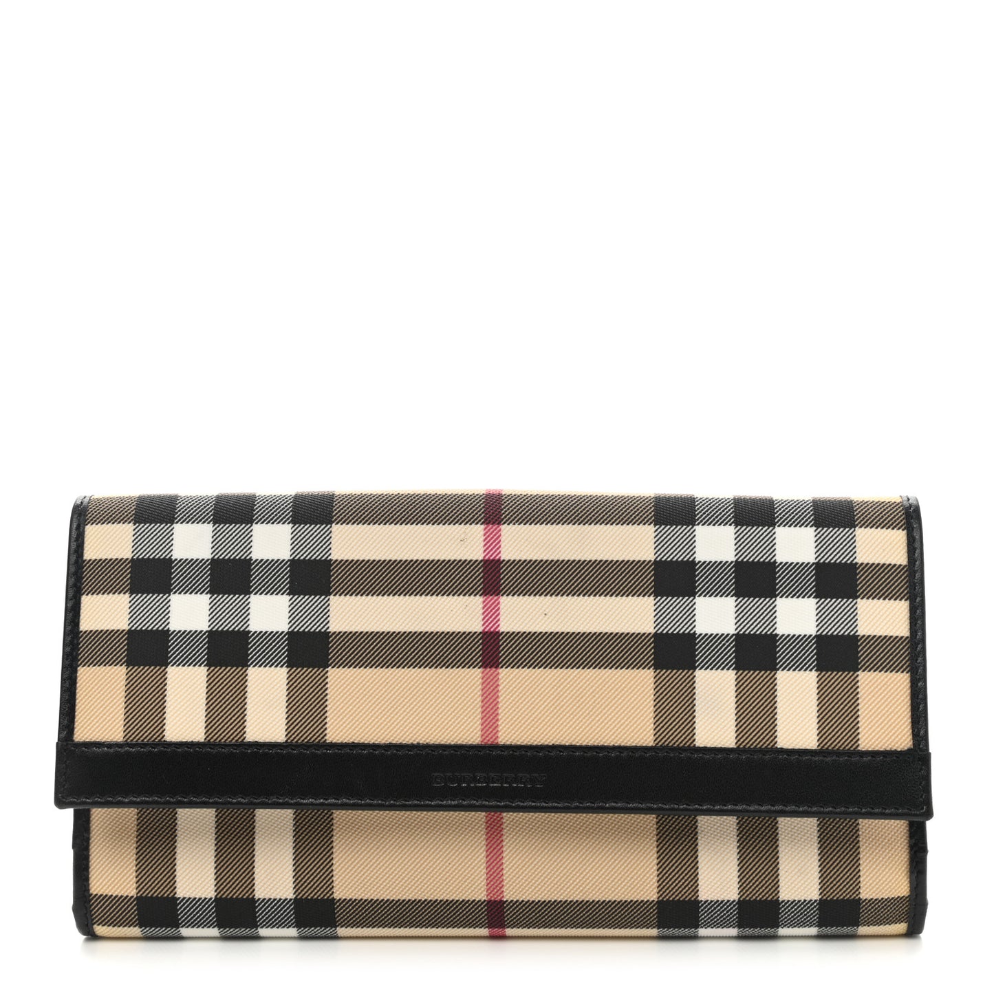 House Check Continental Wallet Black