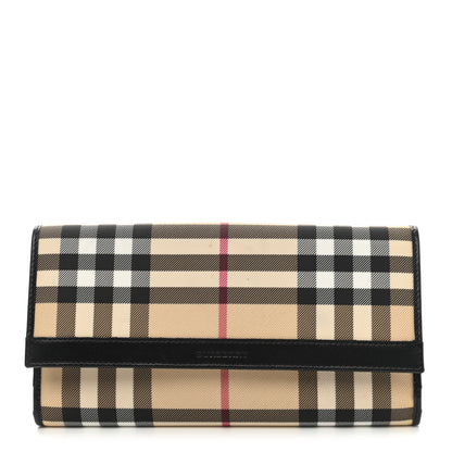 Burberry House Check Continental Wallet Black 1 of 9