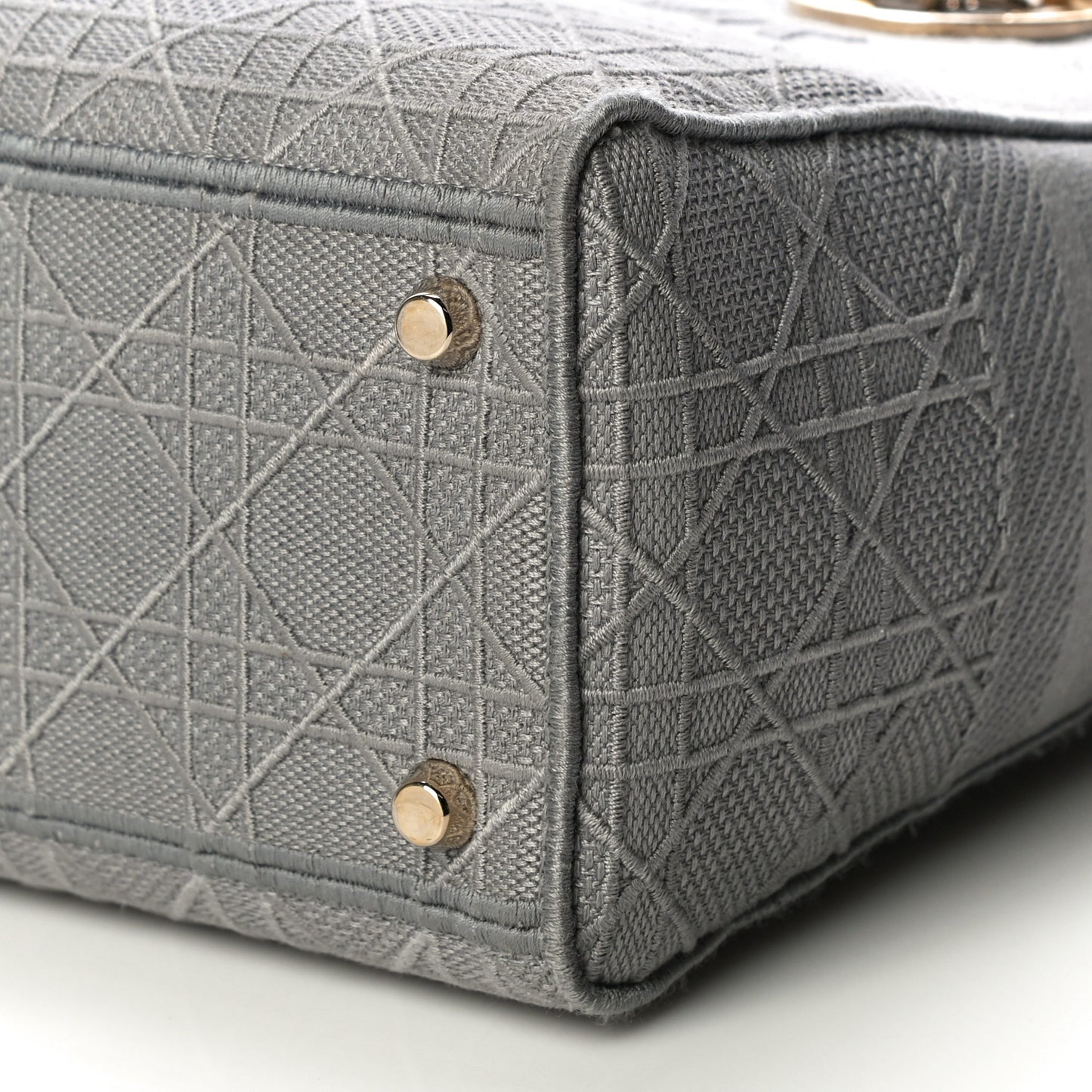 Canvas Embroidered Cannage Lady D-Lite Gray