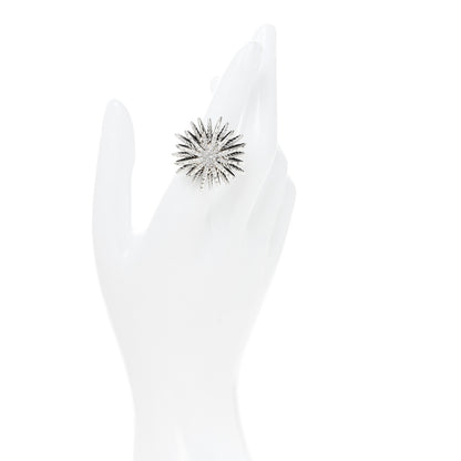 David Yurman Sterling Silver Diamond 30mm Starburst Ring 52 6 2 of 6