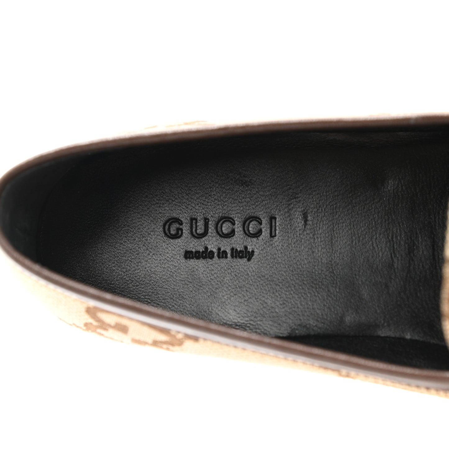 Monogram Jumbo GG Malaga Kid Horsebit Womens Jordaan Loafers 37 Camel Ebony New Acero Beige