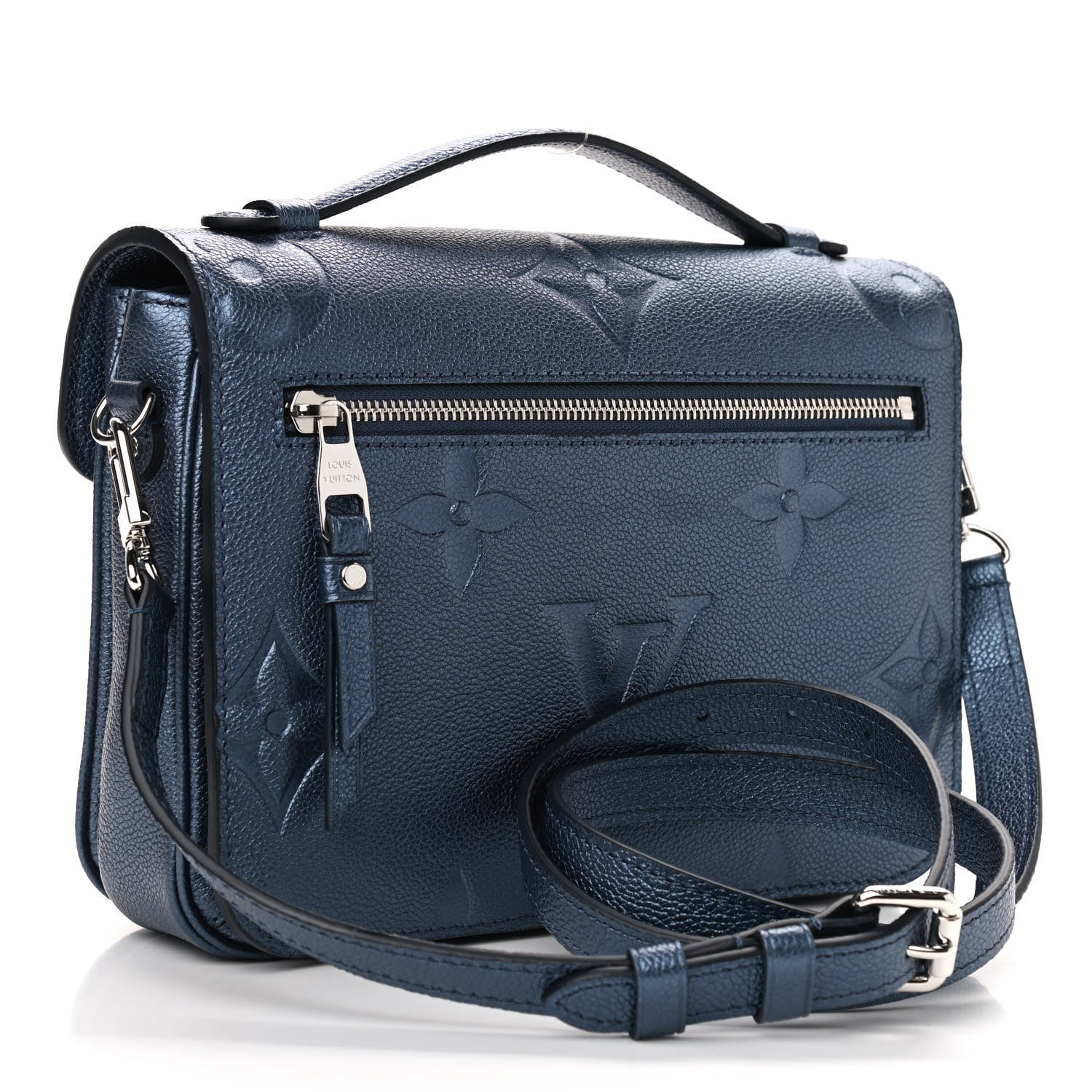 Louis Vuitton Metallic Empreinte Monogram Giant Pochette Metis Navy Nacre 3 of 9