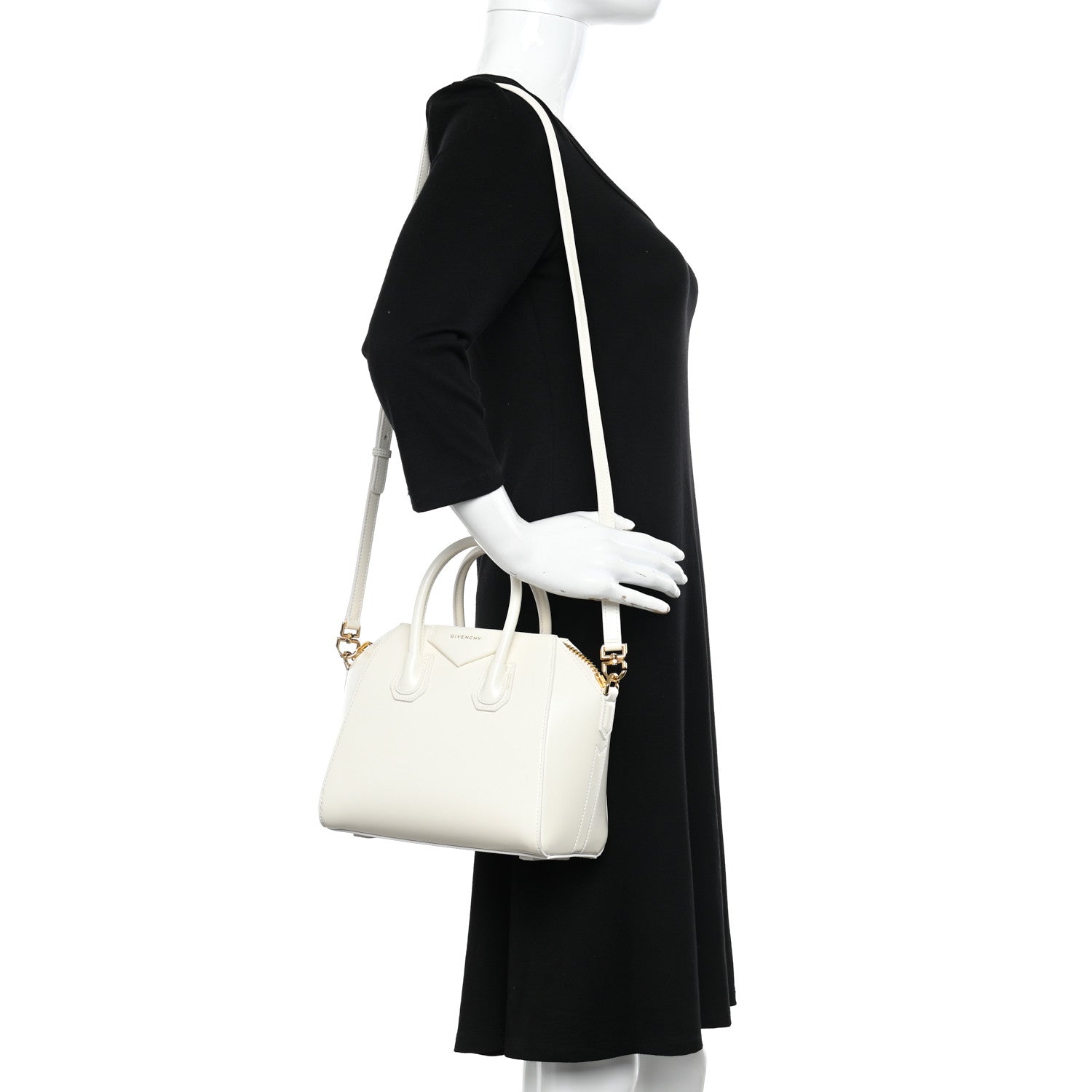 Givenchy Shiny Lord Calfskin Mini Antigona Ivory 2 of 10