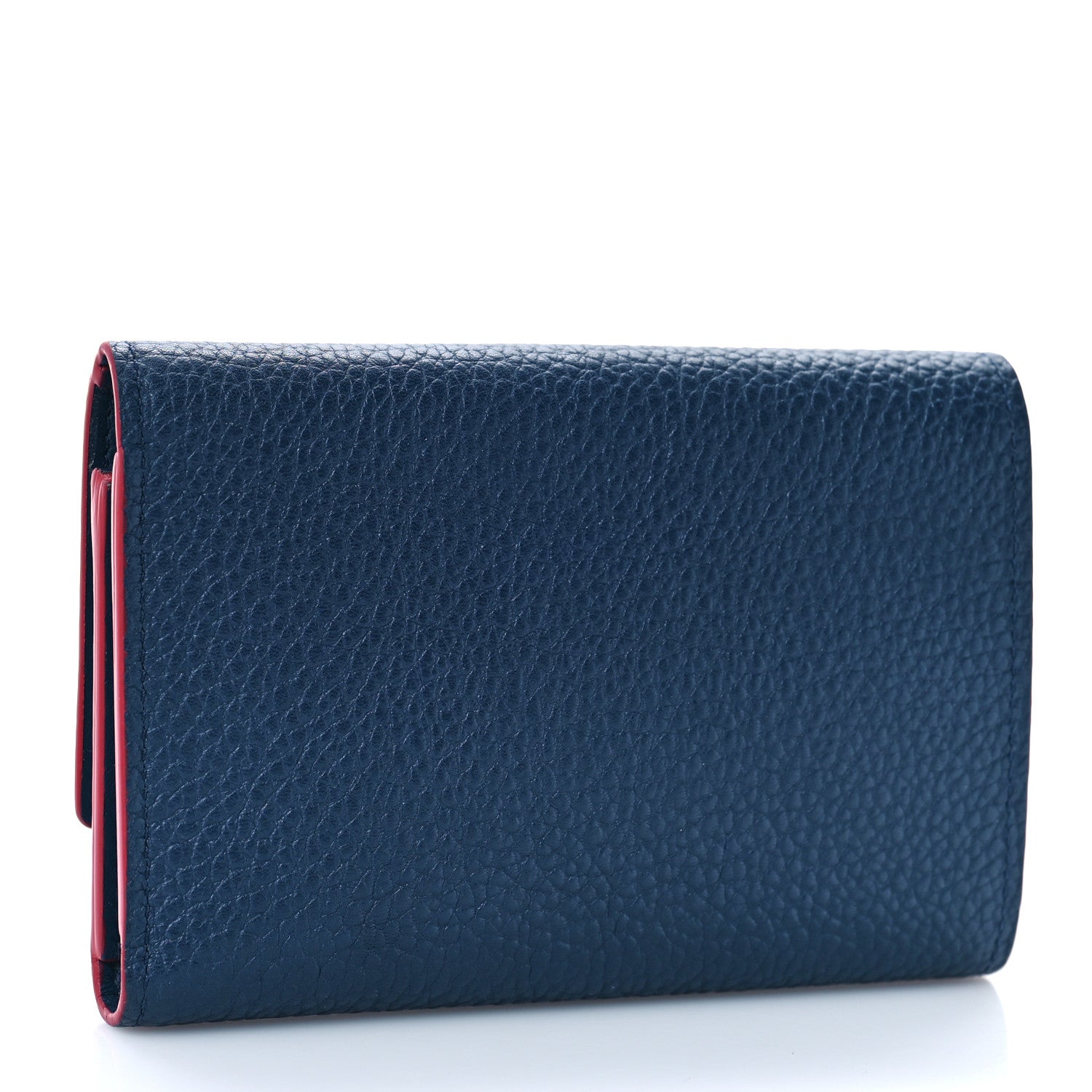 Louis Vuitton Taurillon Capucines Compact Wallet Marine Rouge 3 of 8