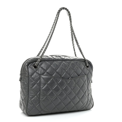 Chanel Aged Calfskin Quilted Large Reissue Camera Case Grey 3 of 11