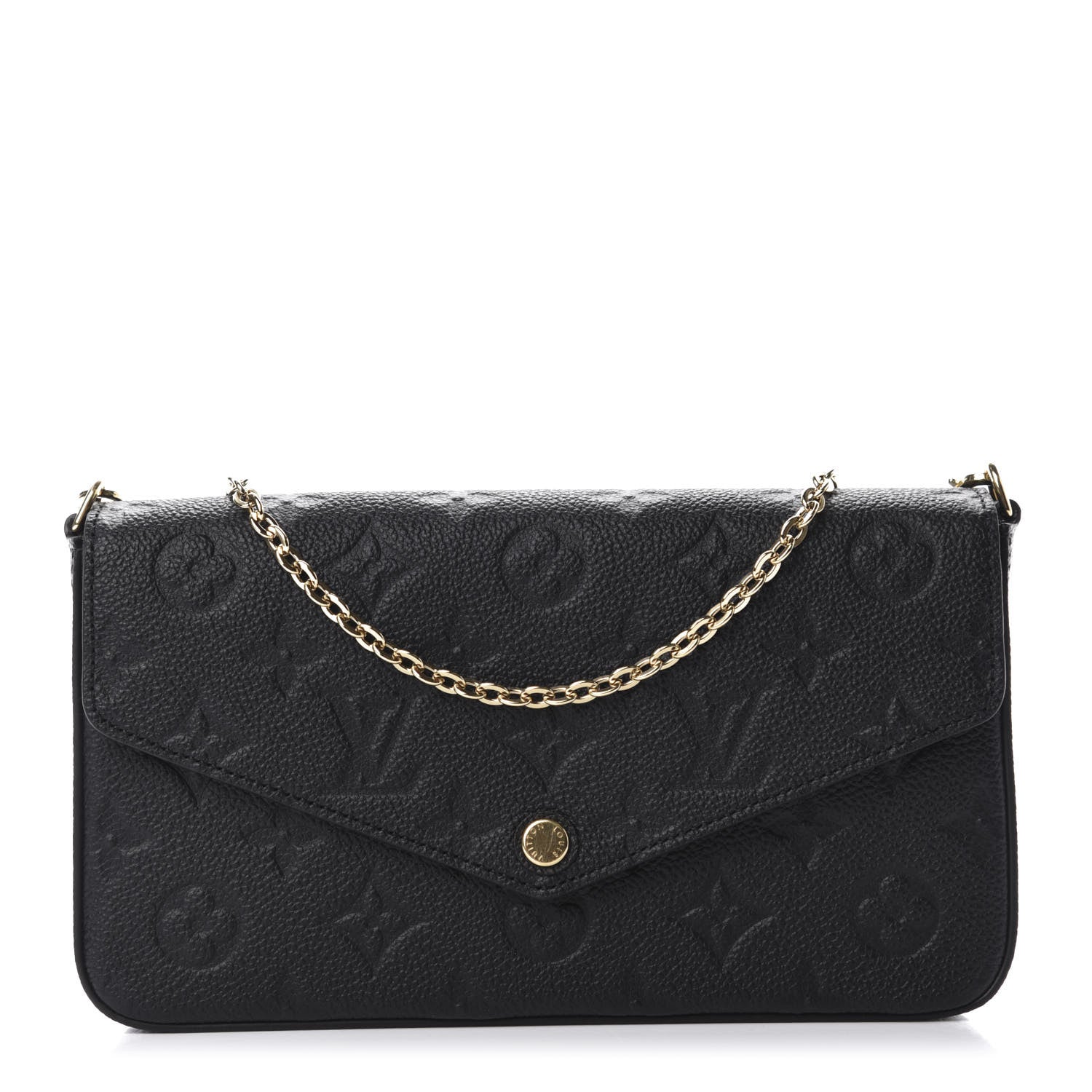 Louis Vuitton Empreinte Pochette Felicie Chain Wallet Black 1 of 11