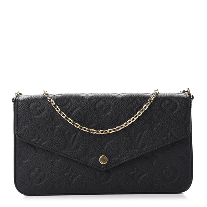 Louis Vuitton Empreinte Pochette Felicie Chain Wallet Black 1 of 11