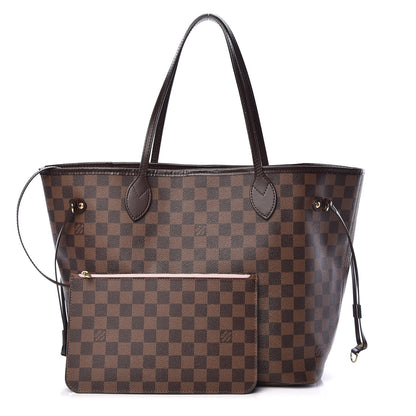 Louis Vuitton Damier Ebene Neo Neverfull MM Rose Ballerine 1 of 15