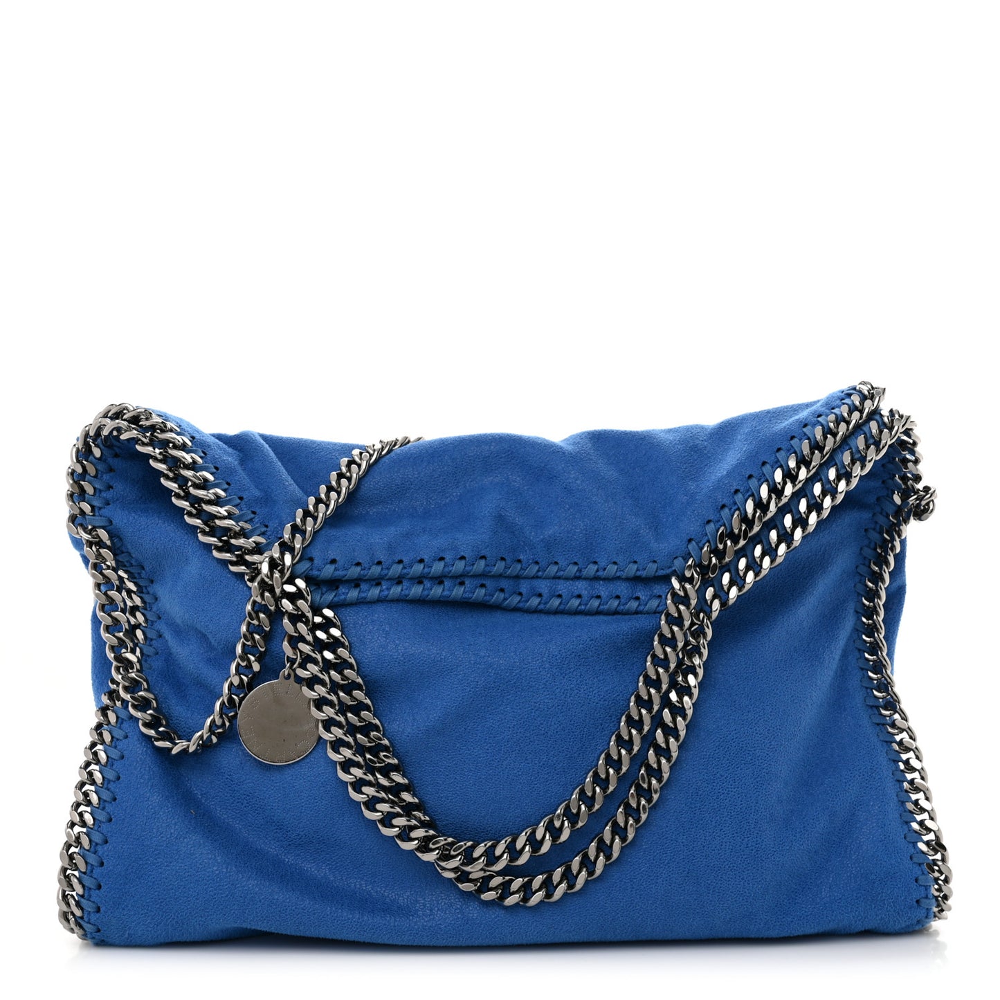 Shaggy Deer Falabella Fold Over Tote Royal Blue