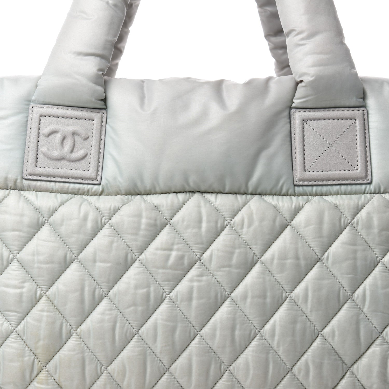 Chanel Nylon Quilted Large Coco Cocoon Reversible Tote Light Grey 10 of 10