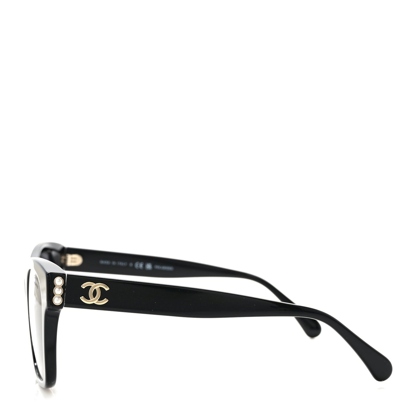 Acetate Polarized Pearl CC Square Sunglasses 5482-H-A Black
