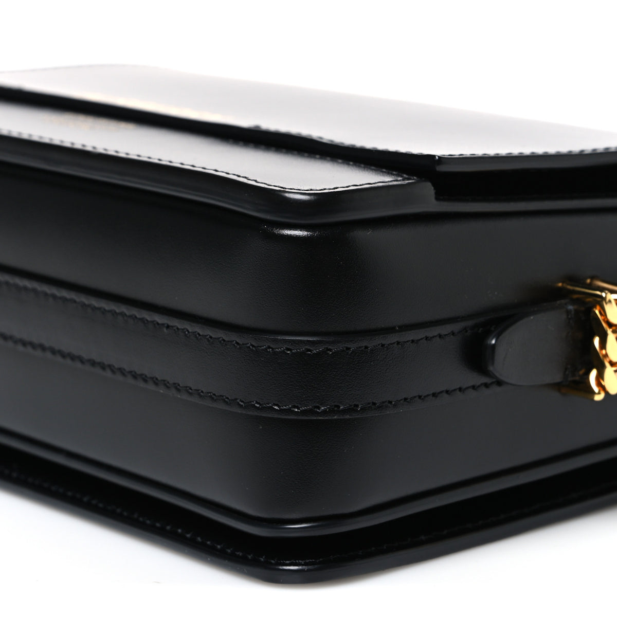 Smooth Calfskin Two Tone Small Grace Bag Black