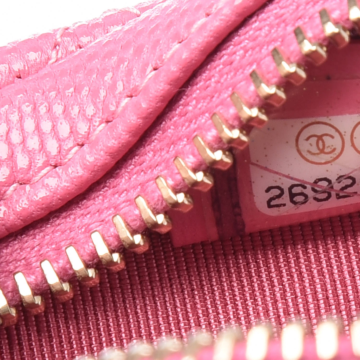 Chanel Caviar Quilted Zip Around Classic Coin Purse Pink 7 of 9