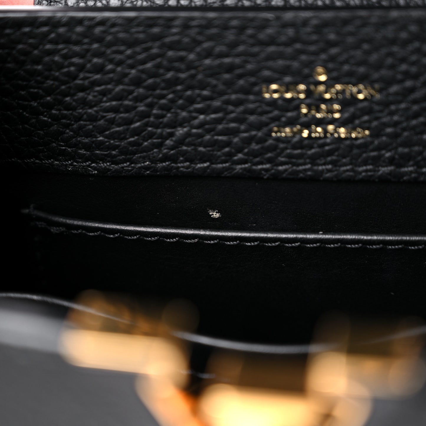 Taurillon Snakeskin Mini Capucines Black