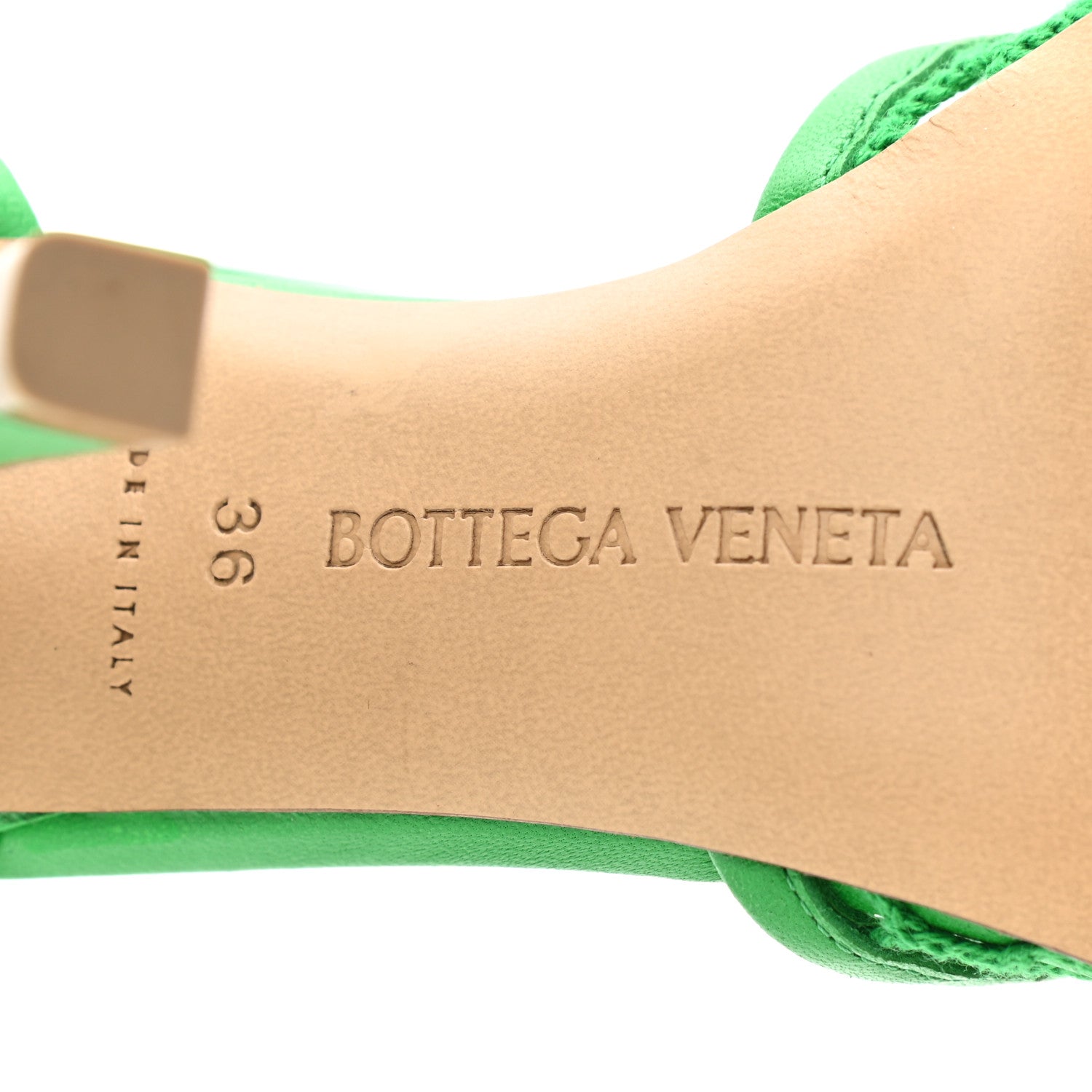 Bottega Veneta Mesh Nappa Stretch Ankle Tie 90mm Sandals 36 Grass 7 of 8