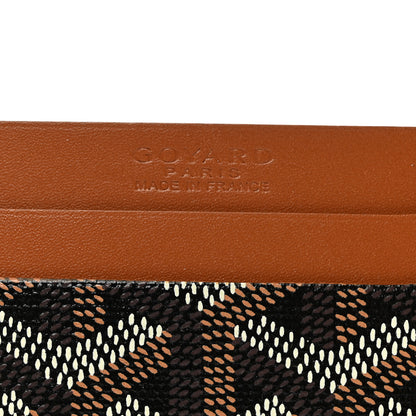Goyard Goyardine Saint Sulpice Card Holder Black Gold 6 of 7