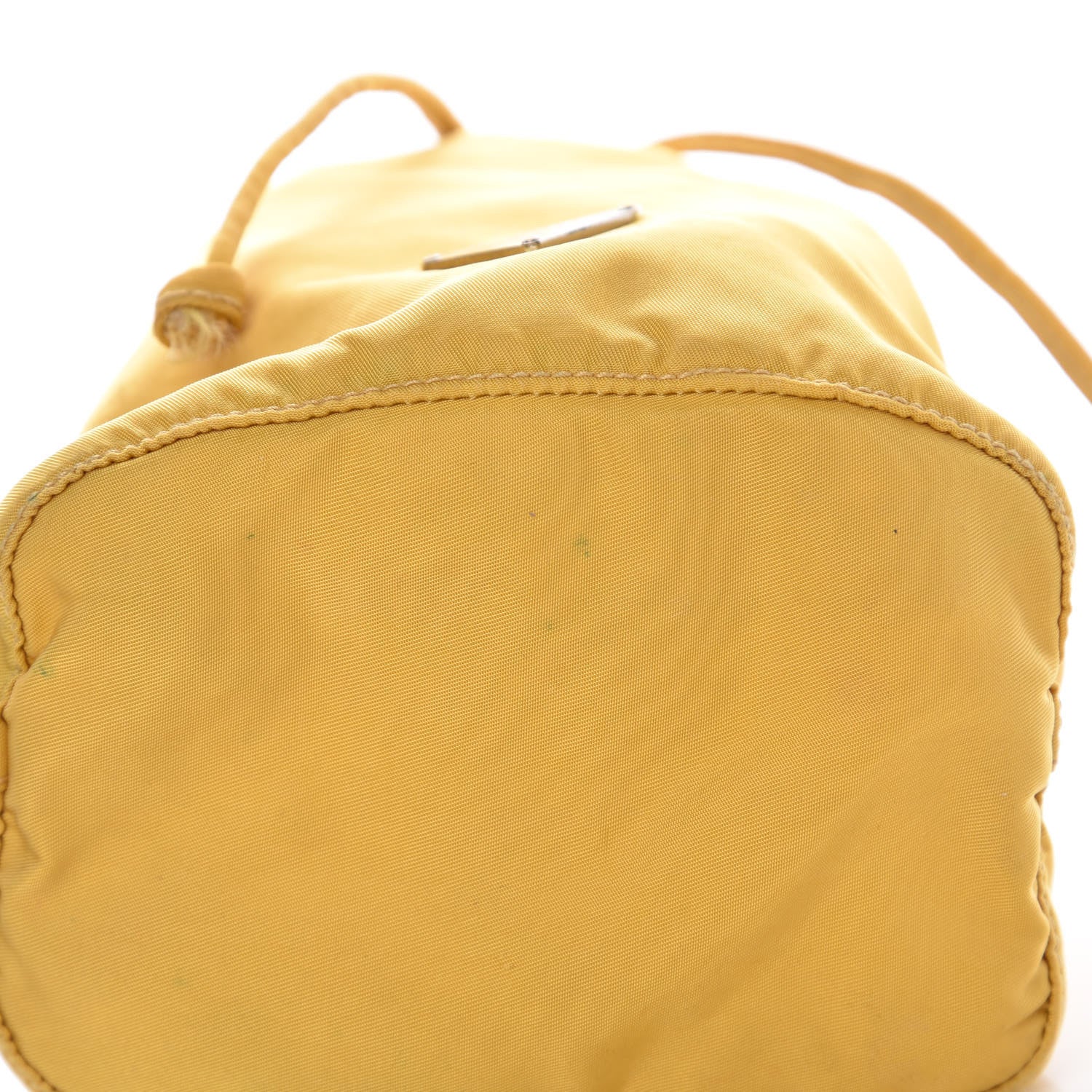 Prada Tessuto Nylon Drawstring Pouch Yellow 13 of 14
