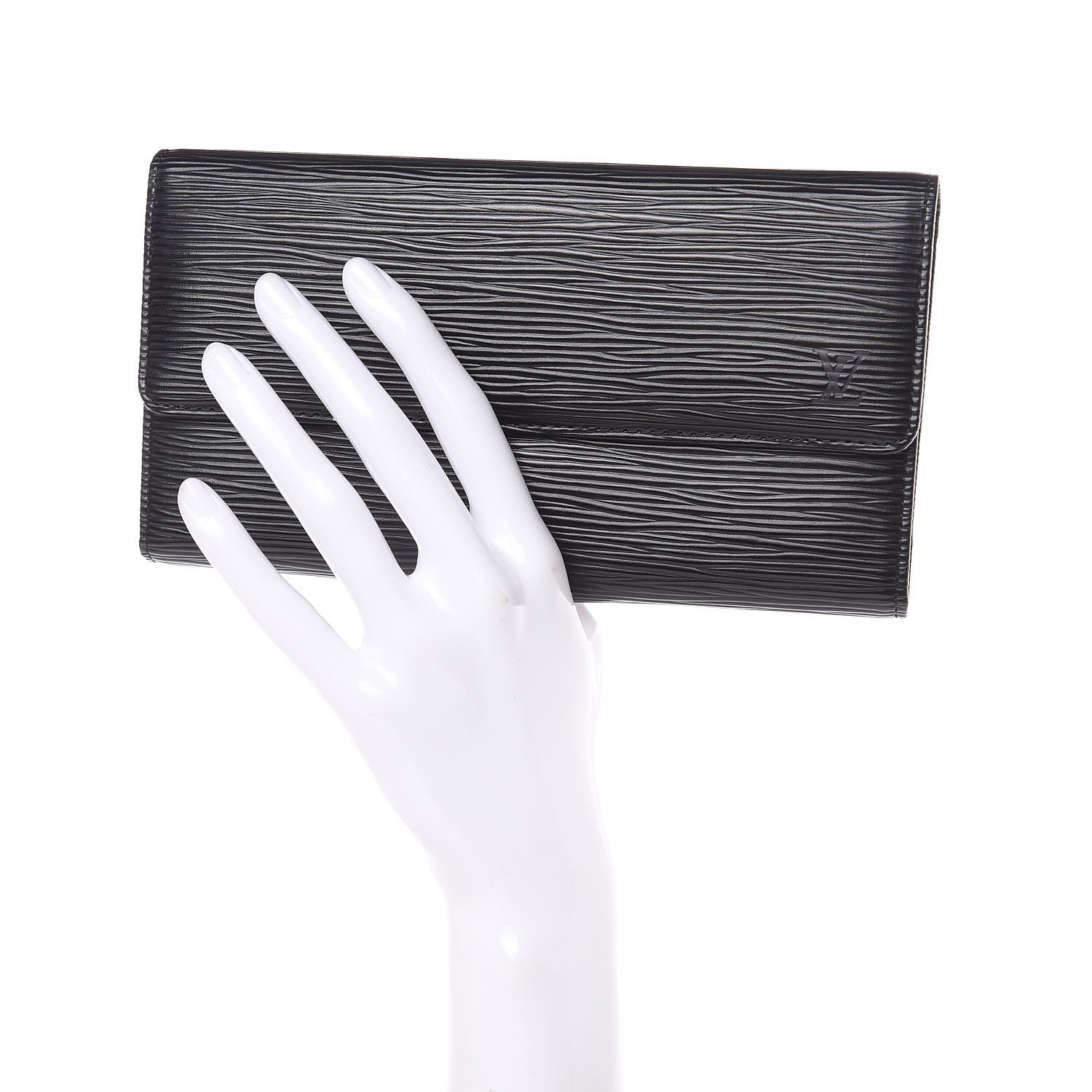 Louis Vuitton Epi Porte Tresor International Wallet Black 2 of 6