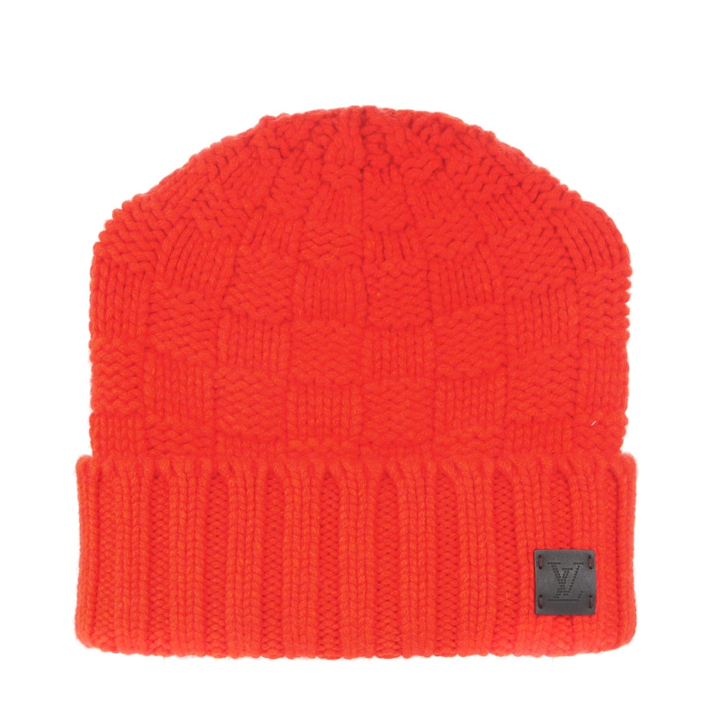 Cashmere Damier Helsinki Beanie Hat Red