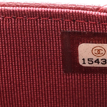 Chanel Caviar Quilted Wallet on Chain WOC Burgundy 8 of 11