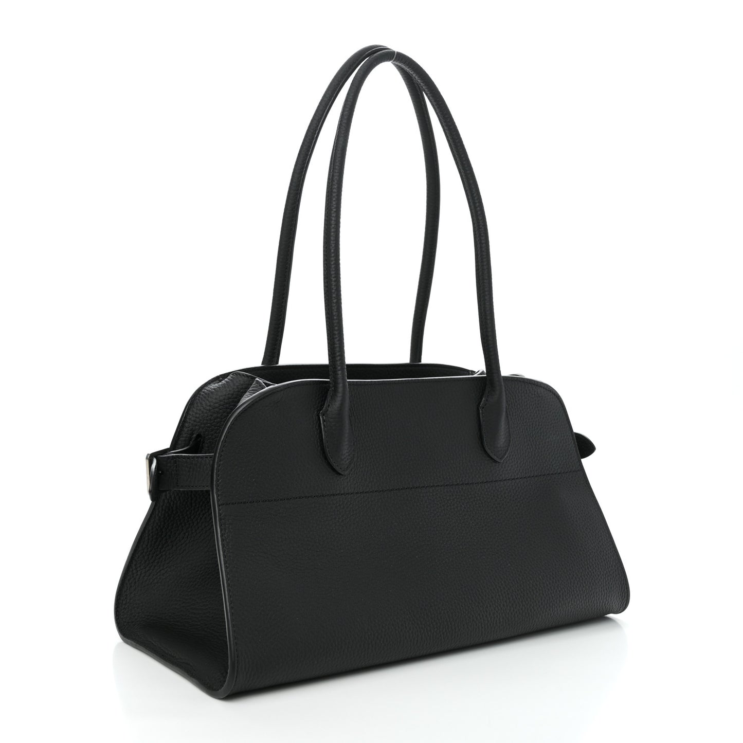 Grained Calfskin Margaux Shoulder 12 Black