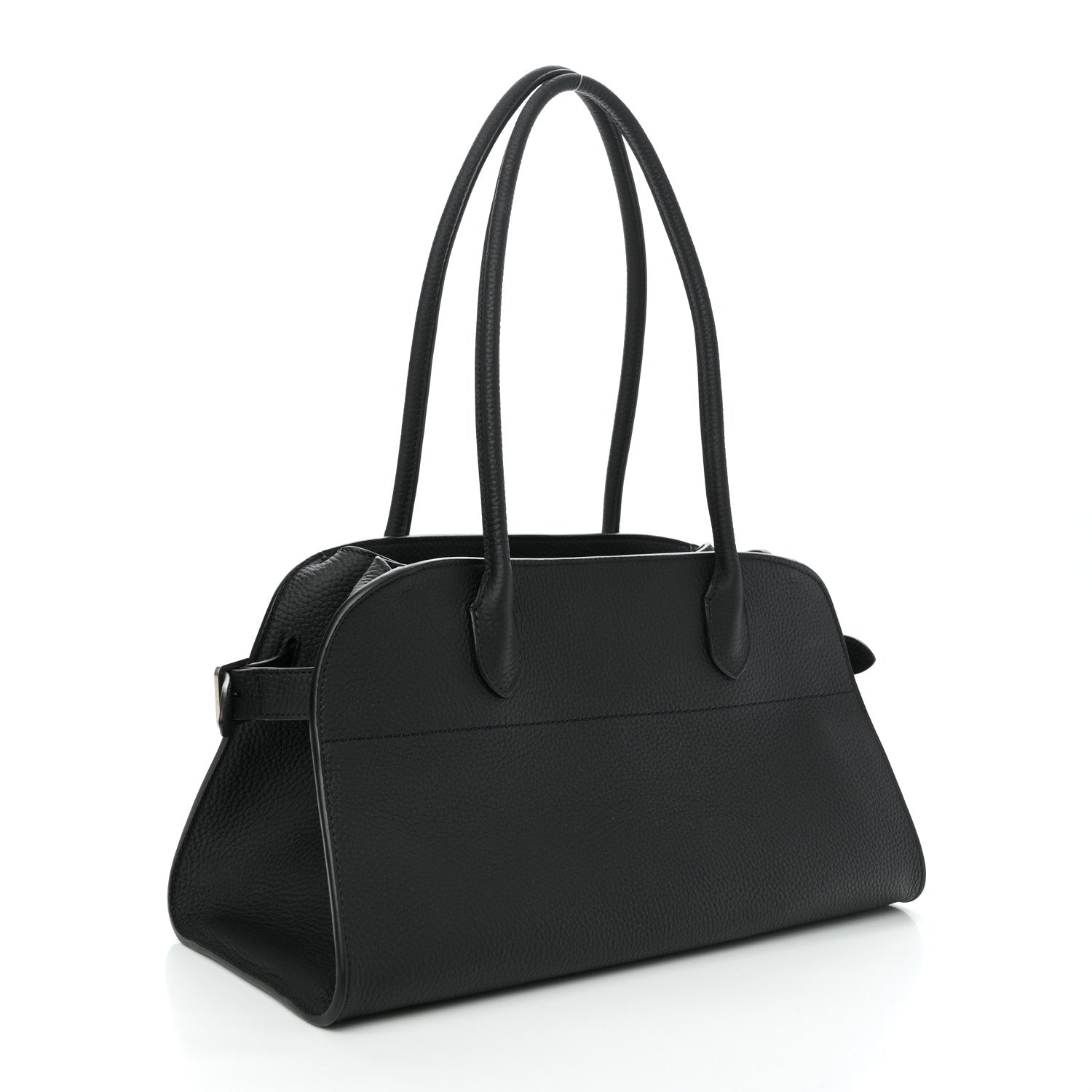 The Row Grained Calfskin Margaux Shoulder 12 Black 2 of 9