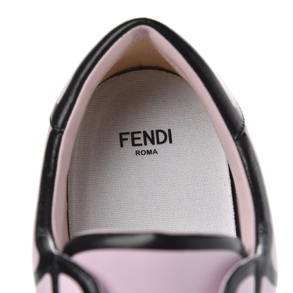 Fendi X JOSHUA VIDES Nappa Rockoclick Slip On Sneakers 38.5 Pink Xiloph White Black 6 of 9