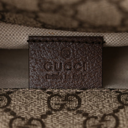 Gucci GG Supreme Monogram Web Small Neo Vintage Double Flap Messenger Bag Beige New Acero 8 of 14