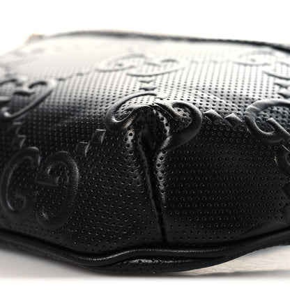 Gucci Calfskin GG Tennis Embossed Belt Bag Black 9 of 10