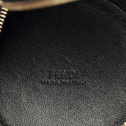 Fendi Calfskin FF 1974 Embossed Help Bag Charm Maya Black 10 of 10