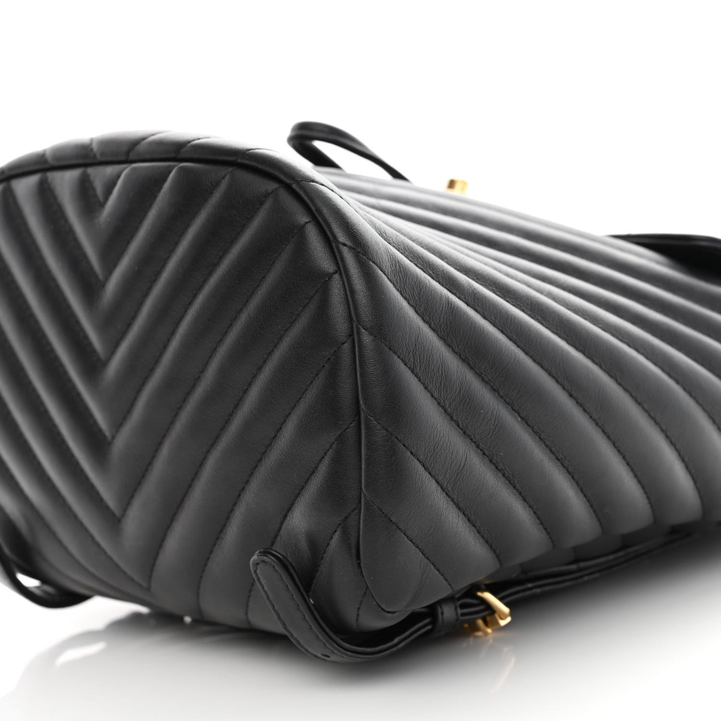 Calfskin Chevron Quilted Small Urban Spirit Backpack Black