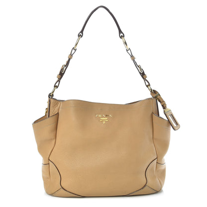 Prada Vitello Daino Side Pocket Hobo Sabbia 1 of 21