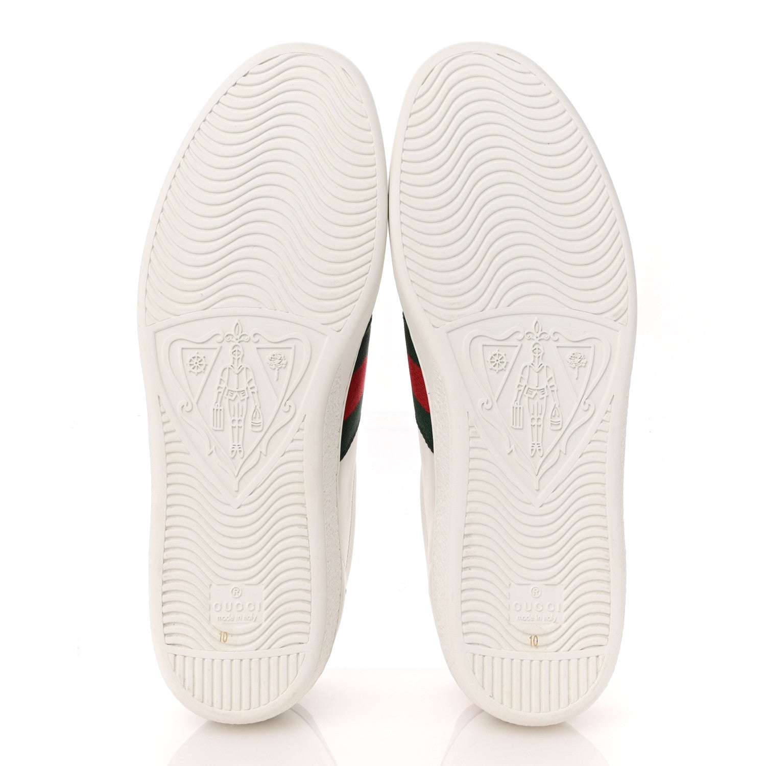 Gucci Calfskin Web Cherry Embroidered Mens Ace Sneakers 10 White 6 of 10